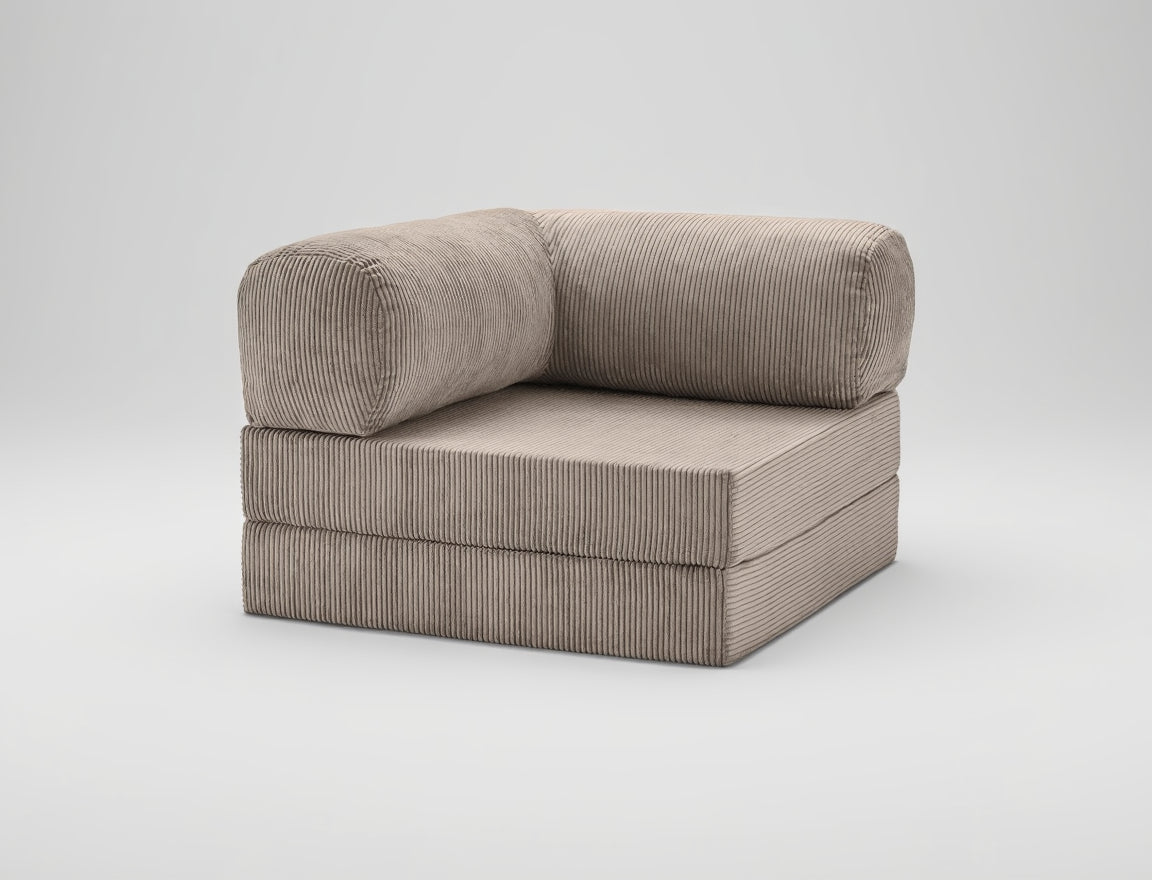 Canapé Modulable Compact Velours Côtelé - POMAQ Unique