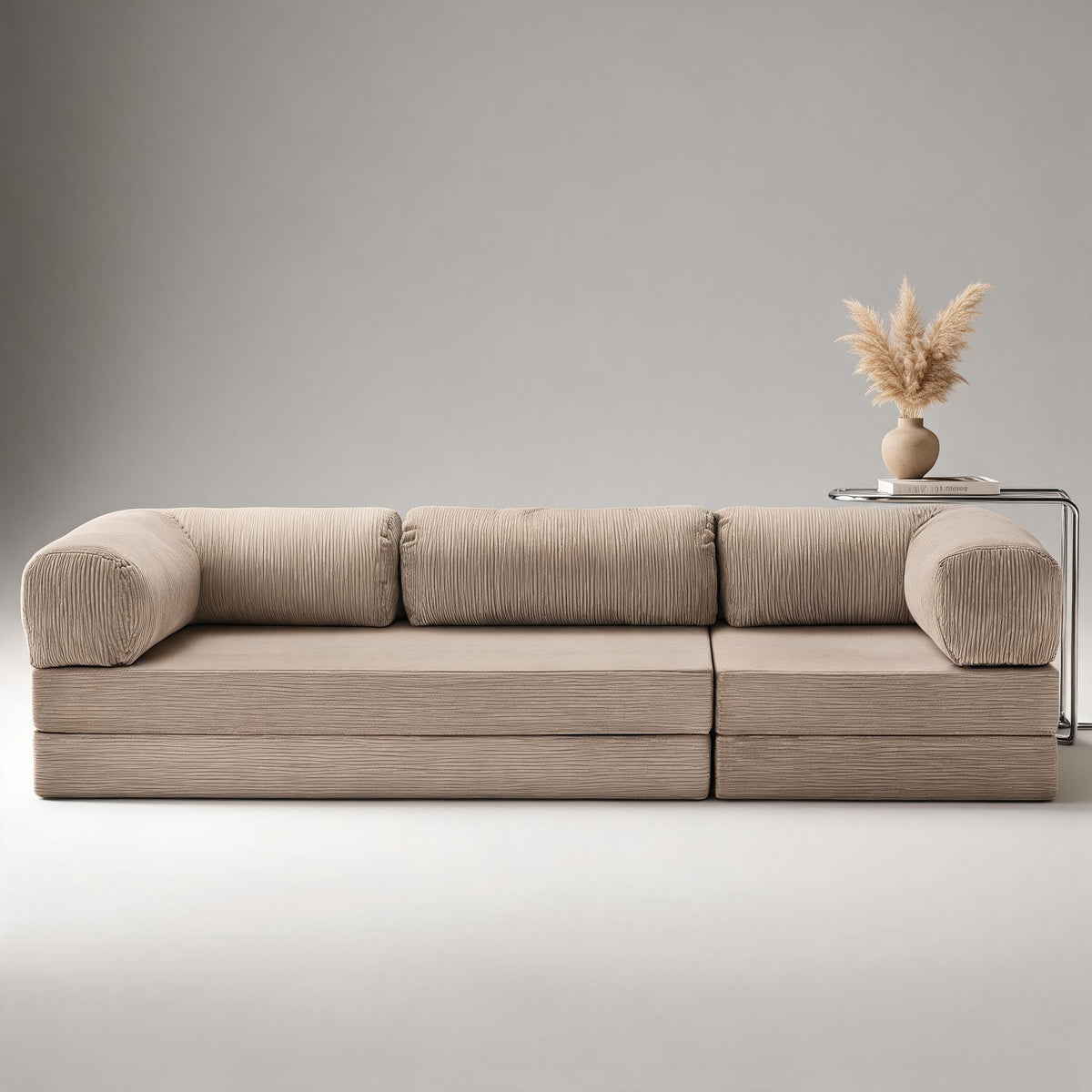 Canapé Modulable Grande Taille Velours Côtelé - POMAQ XL
